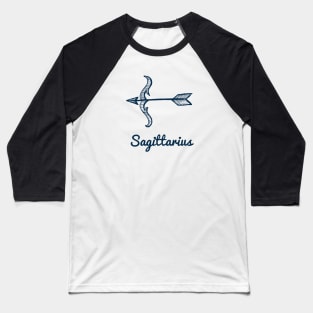 Sagittarius Zodiac Horoscope with Arrow Bow with Flower Sign and Name Baseball T-Shirt